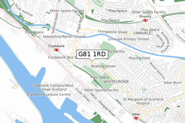 G81 1RD map - small scale - OS Open Zoomstack (Ordnance Survey)