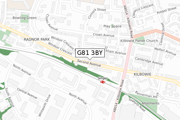 G81 3BY map - large scale - OS Open Zoomstack (Ordnance Survey)