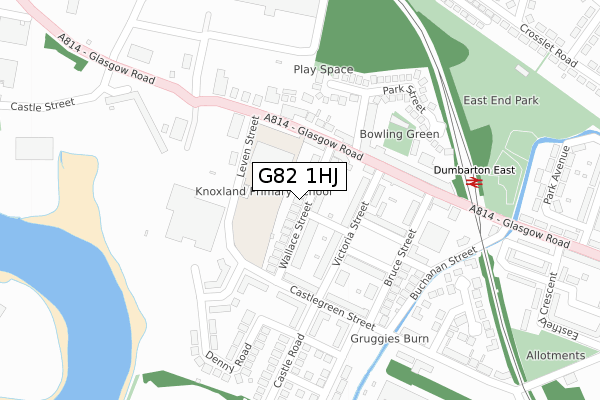 G82 1HJ map - large scale - OS Open Zoomstack (Ordnance Survey)