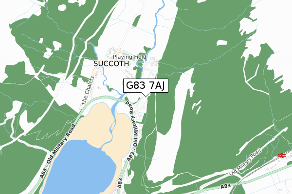 G83 7AJ map - small scale - OS Open Zoomstack (Ordnance Survey)