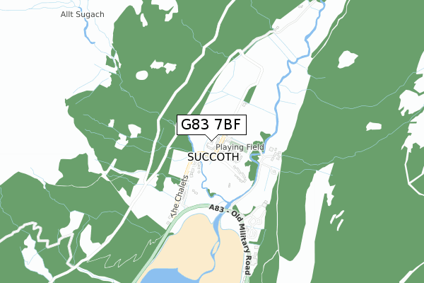 G83 7BF map - small scale - OS Open Zoomstack (Ordnance Survey)