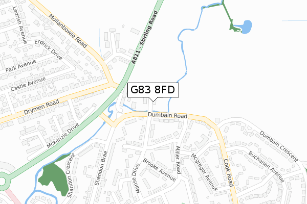 G83 8FD map - large scale - OS Open Zoomstack (Ordnance Survey)