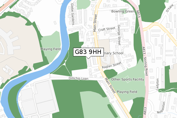 G83 9HH map - large scale - OS Open Zoomstack (Ordnance Survey)