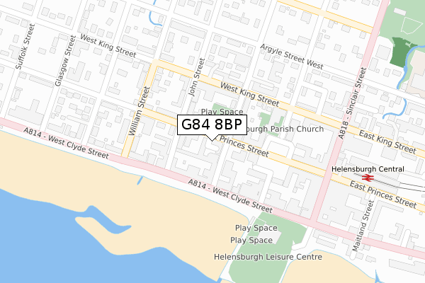 G84 8BP map - large scale - OS Open Zoomstack (Ordnance Survey)