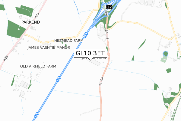 GL10 3ET map - small scale - OS Open Zoomstack (Ordnance Survey)