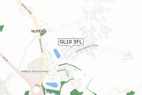 GL10 3FL map - large scale - OS Open Zoomstack (Ordnance Survey)