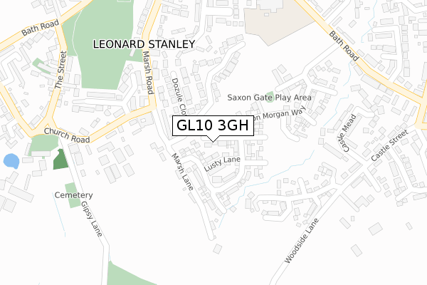 GL10 3GH map - large scale - OS Open Zoomstack (Ordnance Survey)