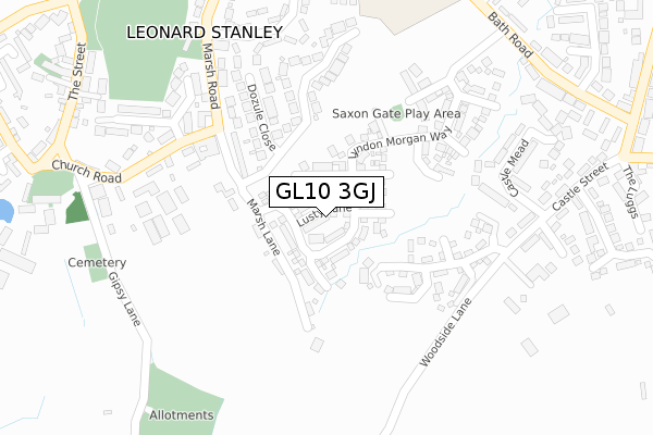 GL10 3GJ map - large scale - OS Open Zoomstack (Ordnance Survey)