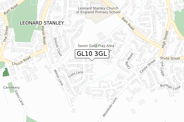 GL10 3GL map - large scale - OS Open Zoomstack (Ordnance Survey)