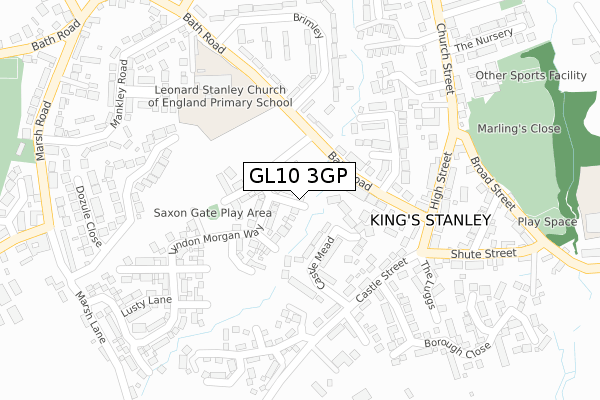 GL10 3GP map - large scale - OS Open Zoomstack (Ordnance Survey)