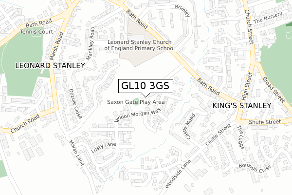 GL10 3GS map - large scale - OS Open Zoomstack (Ordnance Survey)