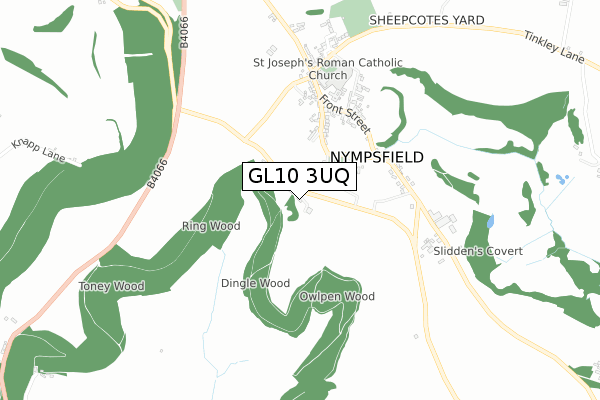 GL10 3UQ map - small scale - OS Open Zoomstack (Ordnance Survey)