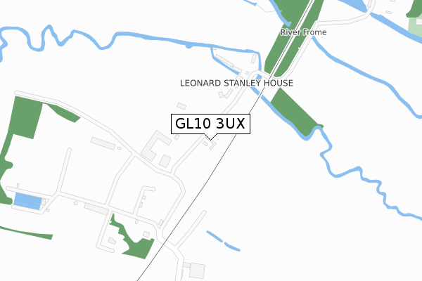 GL10 3UX map - large scale - OS Open Zoomstack (Ordnance Survey)