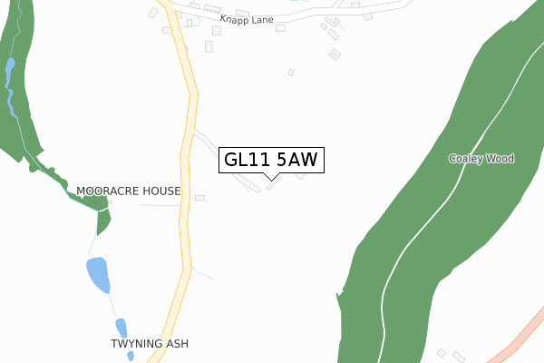 GL11 5AW map - large scale - OS Open Zoomstack (Ordnance Survey)