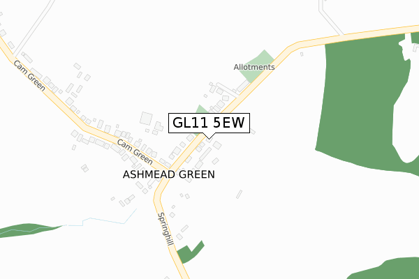 GL11 5EW map - large scale - OS Open Zoomstack (Ordnance Survey)