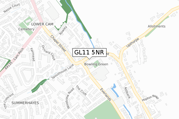 GL11 5NR map - large scale - OS Open Zoomstack (Ordnance Survey)