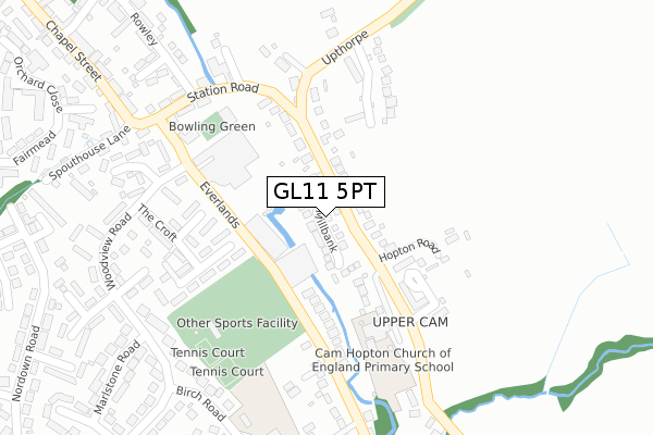 GL11 5PT map - large scale - OS Open Zoomstack (Ordnance Survey)