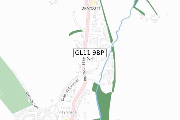 GL11 9BP map - large scale - OS Open Zoomstack (Ordnance Survey)