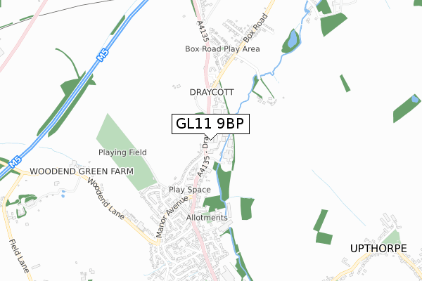 GL11 9BP map - small scale - OS Open Zoomstack (Ordnance Survey)