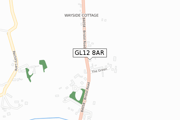 GL12 8AR map - large scale - OS Open Zoomstack (Ordnance Survey)