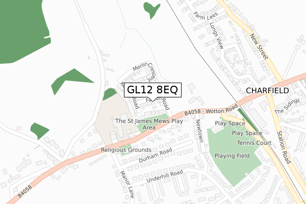 GL12 8EQ map - large scale - OS Open Zoomstack (Ordnance Survey)