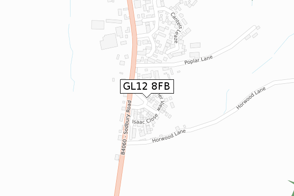 GL12 8FB map - large scale - OS Open Zoomstack (Ordnance Survey)