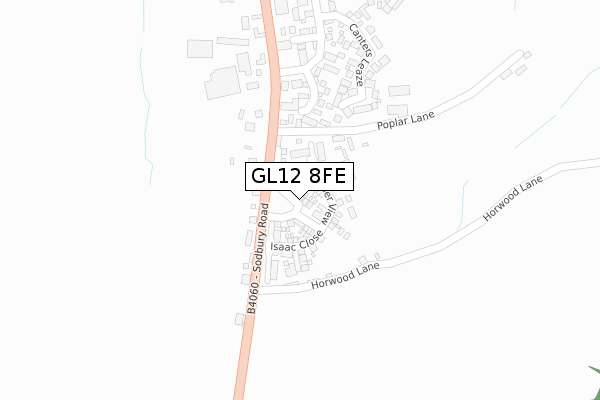 GL12 8FE map - large scale - OS Open Zoomstack (Ordnance Survey)