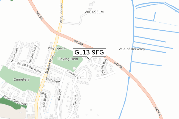 GL13 9FG map - large scale - OS Open Zoomstack (Ordnance Survey)