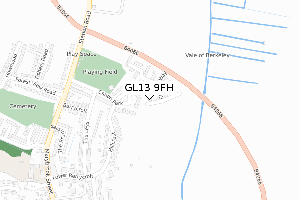 GL13 9FH map - large scale - OS Open Zoomstack (Ordnance Survey)