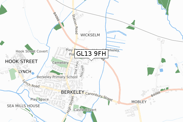 GL13 9FH map - small scale - OS Open Zoomstack (Ordnance Survey)