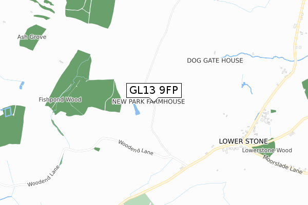 GL13 9FP map - small scale - OS Open Zoomstack (Ordnance Survey)