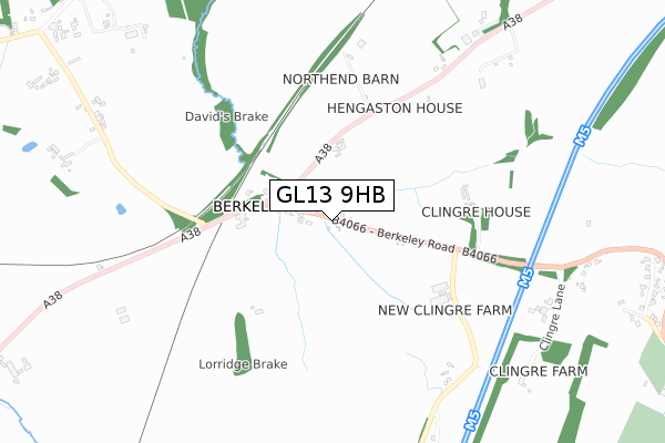 GL13 9HB map - small scale - OS Open Zoomstack (Ordnance Survey)