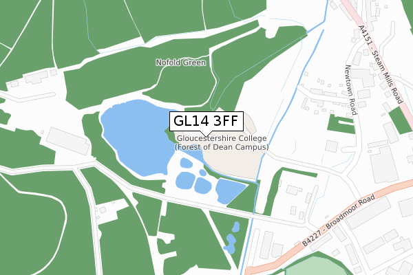 GL14 3FF map - large scale - OS Open Zoomstack (Ordnance Survey)