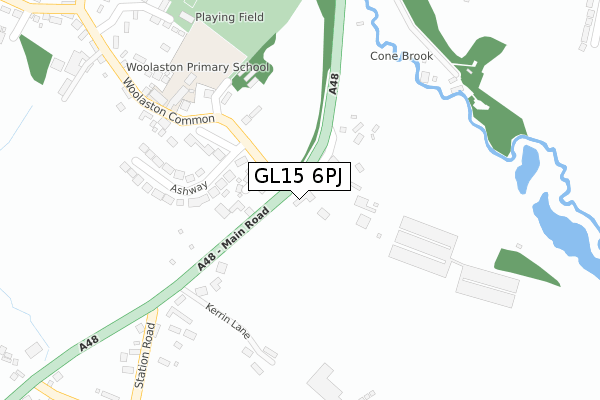 GL15 6PJ map - large scale - OS Open Zoomstack (Ordnance Survey)