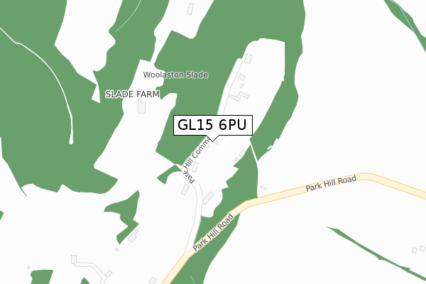 GL15 6PU map - large scale - OS Open Zoomstack (Ordnance Survey)