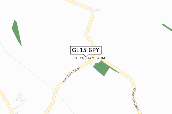 GL15 6PY map - large scale - OS Open Zoomstack (Ordnance Survey)