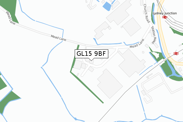 GL15 9BF map - large scale - OS Open Zoomstack (Ordnance Survey)