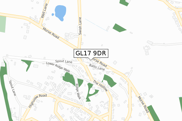 GL17 9DR map - large scale - OS Open Zoomstack (Ordnance Survey)
