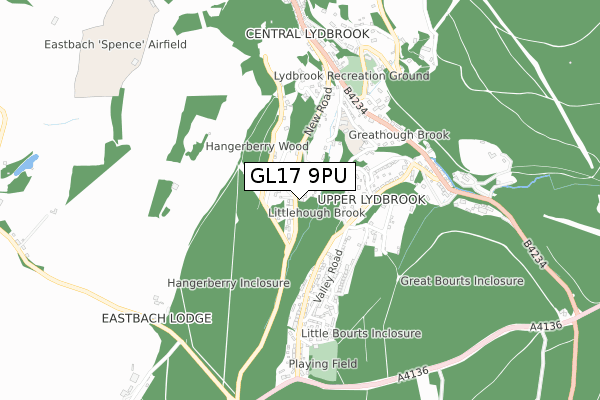 GL17 9PU map - small scale - OS Open Zoomstack (Ordnance Survey)