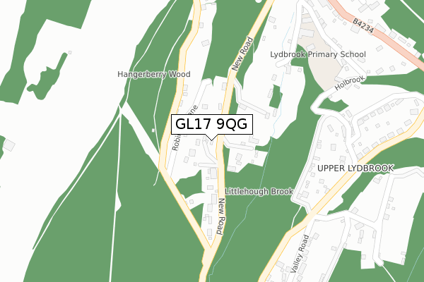 GL17 9QG map - large scale - OS Open Zoomstack (Ordnance Survey)