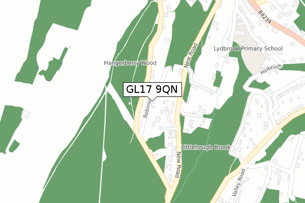 GL17 9QN map - large scale - OS Open Zoomstack (Ordnance Survey)