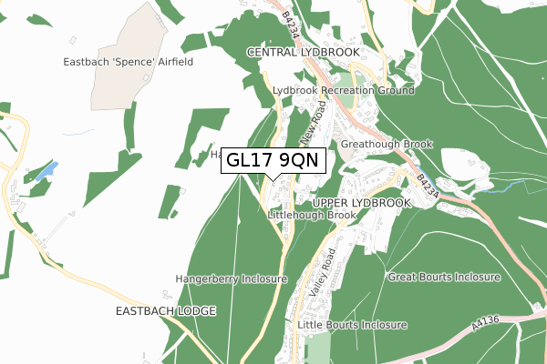 GL17 9QN map - small scale - OS Open Zoomstack (Ordnance Survey)