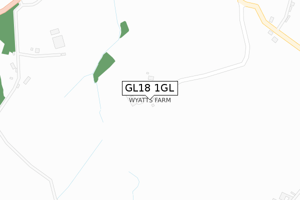 GL18 1GL map - large scale - OS Open Zoomstack (Ordnance Survey)