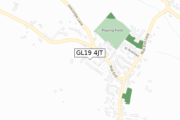 GL19 4JT map - large scale - OS Open Zoomstack (Ordnance Survey)