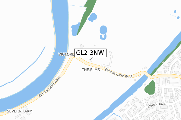 GL2 3NW map - large scale - OS Open Zoomstack (Ordnance Survey)