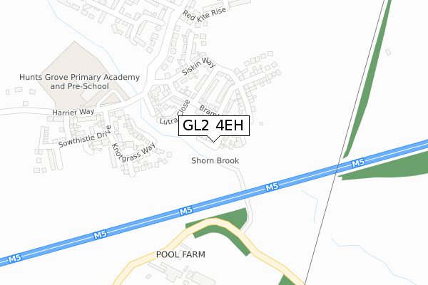 GL2 4EH map - large scale - OS Open Zoomstack (Ordnance Survey)