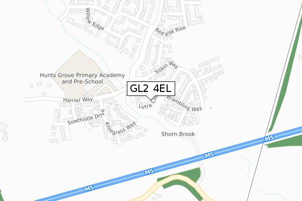 GL2 4EL map - large scale - OS Open Zoomstack (Ordnance Survey)