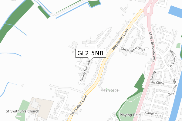 GL2 5NB map - large scale - OS Open Zoomstack (Ordnance Survey)