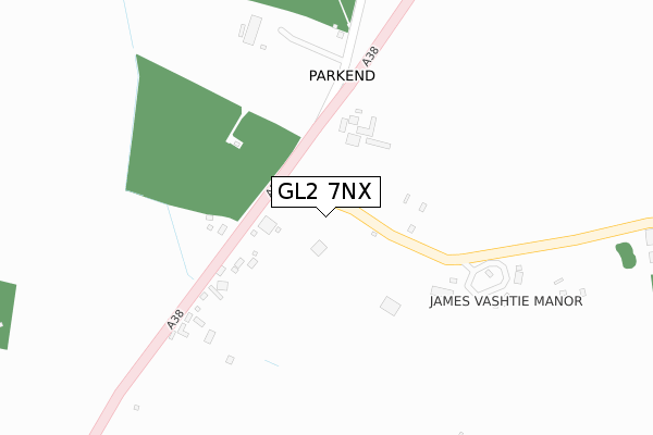 GL2 7NX map - large scale - OS Open Zoomstack (Ordnance Survey)