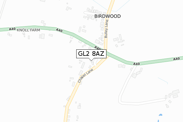 GL2 8AZ map - large scale - OS Open Zoomstack (Ordnance Survey)